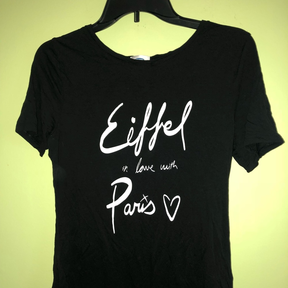 Old Navy Black Eiffel T-shirt